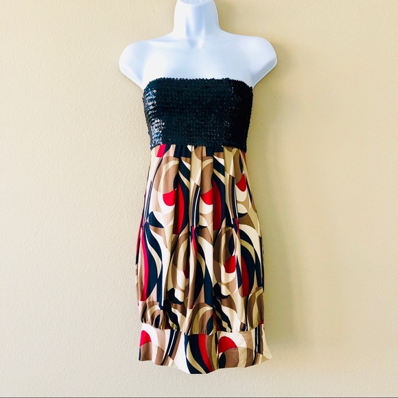 🆑JANETTE⚡️Strapless Sequins Homecoming Dress_S - Picture 1 of 9